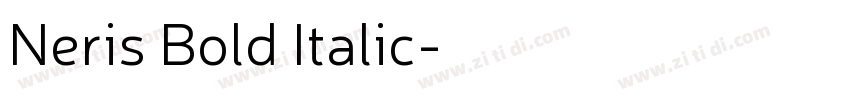 Neris Bold Italic字体转换
